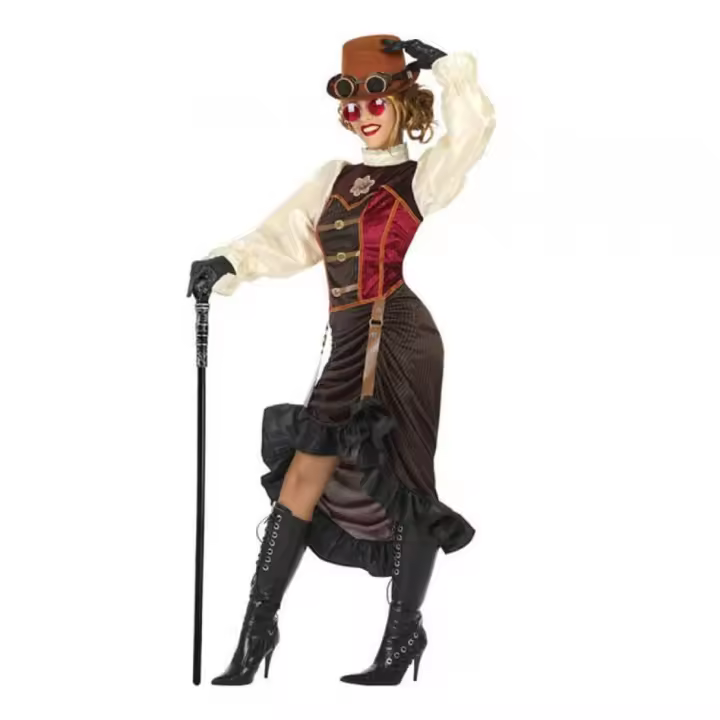 Atosa Disfraz Marrón Steampunk para mujer - 1