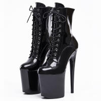 Botas De Danza Pole 8" Plataforma Lace up Ankle High Para Mujer Tallas 36-43 Envío Rápido Material PU Suela De Goma - details 8