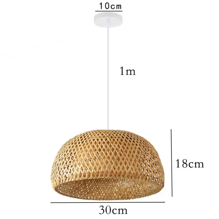 Lámpara Colgante De Bambú Estilo Chino Tejida EN LA Mano Para Decoración De Hogar Y Restaurante 18/19/30cm Iluminación colgante - 1