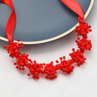 Diadema De Flor De Cristal Para Novia Y Reina Accesorio De Cabello De Boda Joyería De Fiesta Tipo De Bandeja De Vino Para Mujer - details 6
