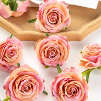 100Pcs Flores Artificiales Rojas De Seda 7cm Para Scrapbooking Decoración Navideña Casera Arreglo De Rosas Para Bodas Y Fiestas DIY - details 17