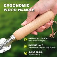 1pc Herramienta De Jardín Alejador De Malas Hierbas Acero Inoxidable Con Puntas Filosas Para Yarda Y Aseo Del Jardín - details 6