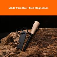 Equipo de supervivencia al Aire Libre: Pedernal portáthil with Palo de Magnesium y mango de Madera para hacer Fuego - details 4
