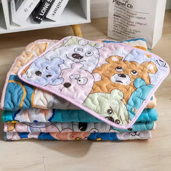 Alfombra De Descanso Para Mascotas Anti Deslizamiento Algodón 100% Transpirable Y Cómoda Para Verano Para Perros Y Gatos Ropa De Cama Para Animales - 1