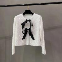 Blusa Larga De Manga Con Lentejuelas Para Mujer Estilo Europeo Y Americano Para Fiestas Y Banquetes Primavera/Otoño - details 3