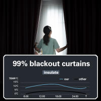 Cortinas De Blackout Deluxe Sin Perforar Para Dormitorio Sala De Estar Cocina Diseño Adhesivo Portátil Y Firmemente Ajustado Modernas Y Elegantes 1 Pieza - details 11