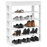 vidaXL Mueble zapatero madera contrachapada 80x30x98 cm en color Blanco/Madera antigua/Gris sonoma y más | almacenamiento funcional diseño moderno para baño dormitorio sala - details 0