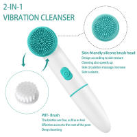 Cepillo De Limpieza Facial Ultrasonido Eléctrico Multifuncional 2 En 1 Profesional De Silicona MIKO NICE Para Un Cuidado Facial Eficaz - details 4