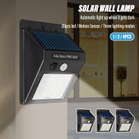 Luz Solar Exterior 20 LED 3 Modos De Iluminación Sensor De Movimiento Luz Solar Para Pared Patio Jardín Valla Moderna IP65 - details 0