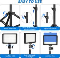 Luces LED para fotografía y vídeo, paquete de 2, Ci-Fotto regulable 5600K USB Luz de Fotografía continua con trípode y filtro de color para Estudio de fotografía, Youtube,grabación de vídeo, transmisión de juegos - details 4