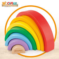 WOOMAX Juguete construcción de madera arcoíris - details 1