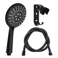 Alcachofa de Ducha Negra Ducha de mano con Manguera de 1,5 m y 3 tipos de rociadores Soporte de Ducha Alcachofa de ducha que ahorra Agua Alcachofa de Ducha multifuncional de Girasol - details 2