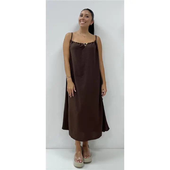 Vestido Argolla Marron - 1