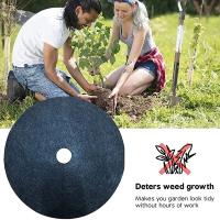 Anillo De Mulch Para Árboles No Tejido Barriera Antidesbarrapados Protector Mat Cubierta De Plantas Control De Malas Hierbas Jardinería 15cm-82cm - details 1
