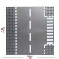 Bloques De Construcción Baseplate De Calle Pequeña Partícula Recta Cruzada Curva T-Junction 10in X 10in Para Juguete Educativo Adecuado Para Niños De 6 a 12 Años - details 5