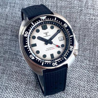 Reloj Automático De Acero Inoxidable Para Hombres Resistente Al Agua 30Bar Con Bisel De 120 Clicks Y Corona De 4.1 Pulgadas Cristal De Zafiro Blanco Turtle Professional Diver Master - details 10
