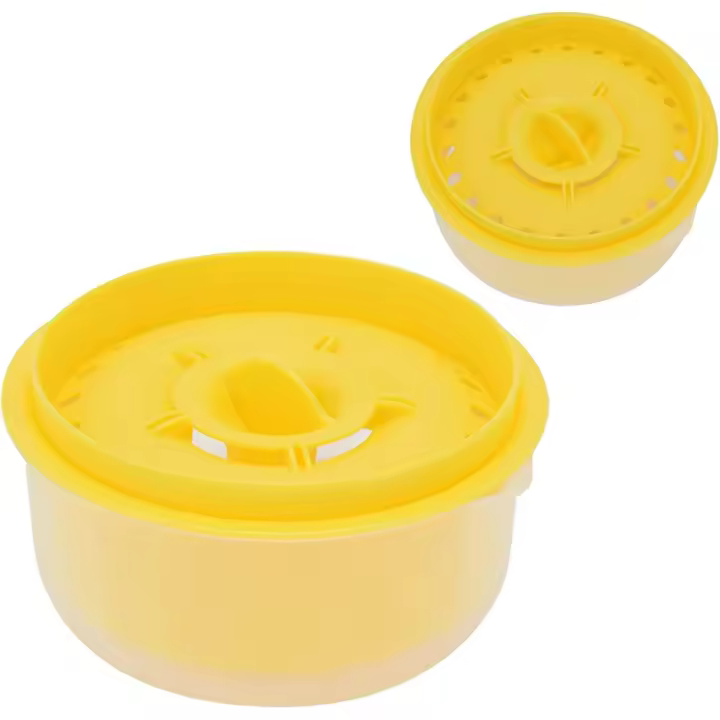 Extractor de huevo, Separador de Yemas y Claras, Filter para tamizar yemas, divisor de huevo, herrería de Cocina, Separador de huevo para repostería (Amarillo) - 1