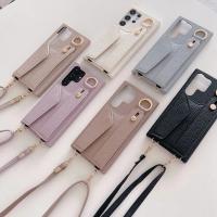 Funda De Teléfono Crossbody Con Correa Para Muñeca Para Samsung Galaxy S25 S24 S22 Ultra plus S23FE A15 A25 A35 A55 A24 A34 A54 A14 Con Porta Tarjetas - details 0