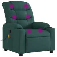 vidaXL Sillón de masaje reclinable de tela Gris claro, Gris oscuro, Negro Sillon Dormitorio Sillon Comodos Silla Relax Sillón Sofá - details 4