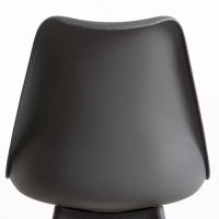 Silla BOREAL Asiento Acolchado Piel Sintética y Patas Color Gris Oscuro 48x43x82cm Comedor Oficina Salón Teletrabajo Cocina – SpazioLuzio - details 1