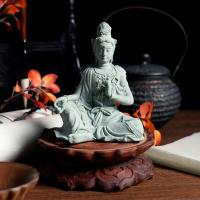 Miniatura De La Estatua De Guan Yin Buda Figura De Piedra Meditando Zen Para Acuario De Peces Decoración De Escritorio Feng Shui Regalos Chinos - details 0