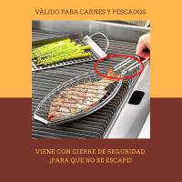 BRICOGAMO Parrilla Barbacoa Pescado Canasta Asado BBQ | Portátil y Plegable - details 2