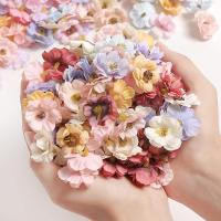 50Pcs Cabezas De Rosas Artificiales Multicolores Miniatura En Seda Para Decoración De Hogar Bodas Artesanía Wreath Regalos Accesorios - details 8