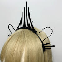 Halocrown Tiara Griega Barroca De Mujer Adorno De Cabello Estilo Solar De Diosa Accesorio De Moda Para Fiestas Material Plástico - details 20