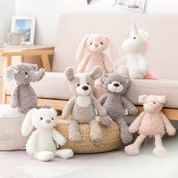 2Pcs/set Peluches De Alta Calidad Con Piernas Largas Perro Oso Conejo Rosa Elefante Juguetes De Peluche Para Niños Cumpleaños - details 15