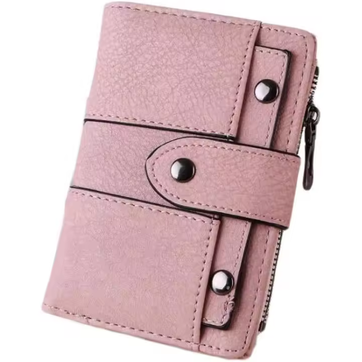 Mujer Cartera de Cuero PU Monedero Corta Bolsillo con Cremallera Billetera Señoras Tarjetero Multi-Slots - 1