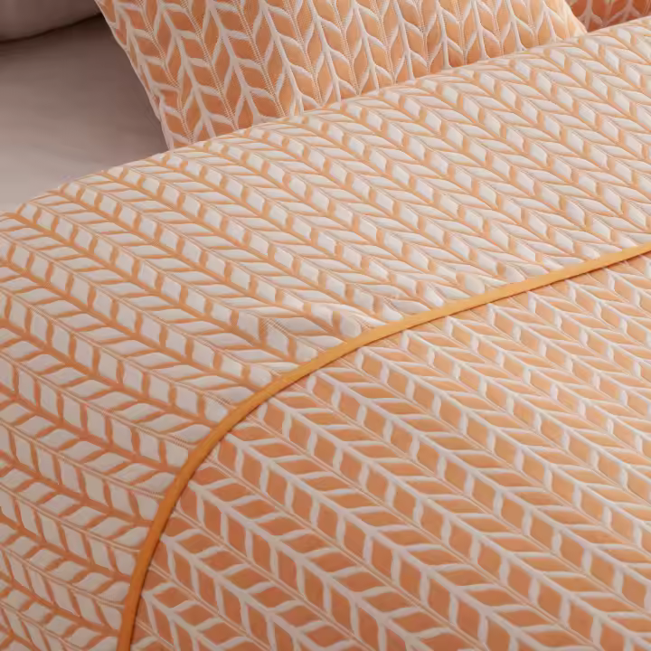 GAMUSI - Colcha jacquard ligera algodón entretiempo primavera verano diseño a espigas BRISELA - 1