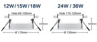Spotlight LED De Techo 5W 7W 9W 12W 15W 18W Luz Blanca Fría Y Caliente Redonda Lámpara Revestida Iluminación Doméstica - details 11
