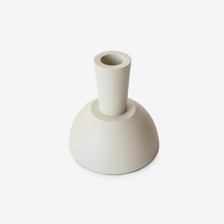 PORTAVELAS DISEÑO BEIGE  Ø9X11CM - 1