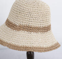 Sombrero De Paja Parcheado Para Mujer 2023 Sombrero De Pescar Y Senderismo Protección Solar Estilo Casual Material De Paja Unisex - details 2