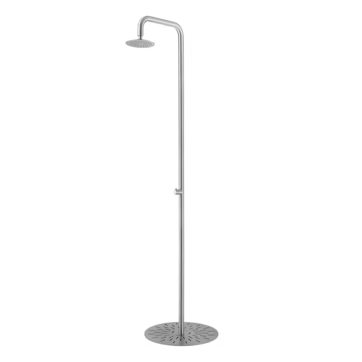 Inoxidable Arce Satinado Con Alcachofa De Ducha Diámetro 20 Cm Sined Simius Ducha De Maple Inoxidable Solo Agua Fría 230 Cm - 1