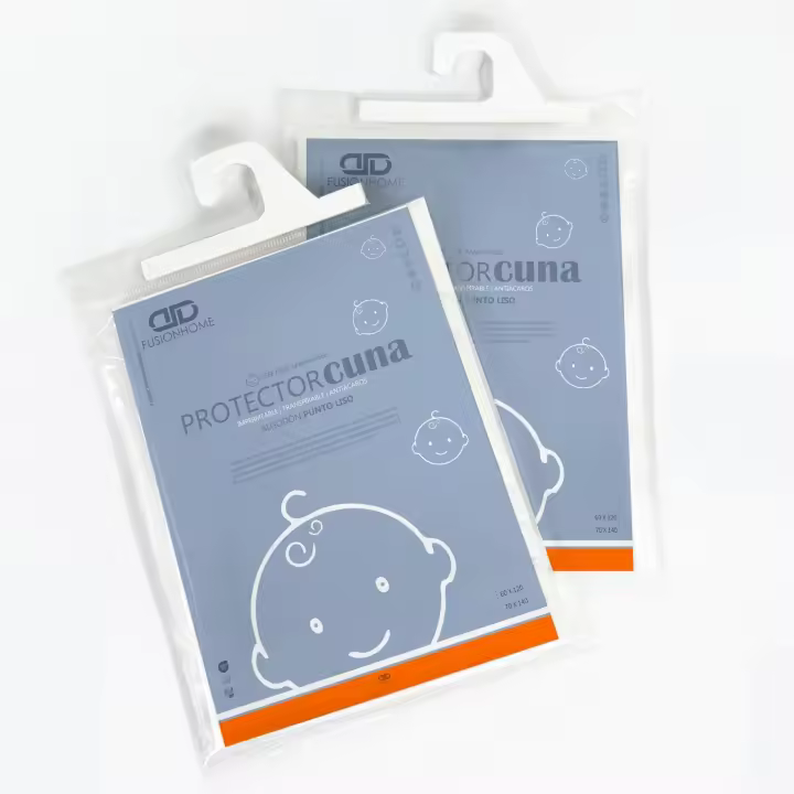 Protector de Colchón Cuna Bebé 100% Algodón Alta Calidad - Impermeable, Antialérgico y Antiácaros - Tacto Pluma - Colchón Cuna 60x120cm y 70x140cm - Descanso y protección bebé - Fabricado en España -FusionHome - 1