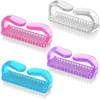 Kit De Herramientas Para Arte De Uñas 4pcs Con Cepillo Grande Para Esmalte, Cepillo De Polvo, Cepillo De Limpieza Y Empuñadura De Cutícula - details 0