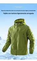 Chaqueta De Running Y Senderismo Para Hombres Con Capucha Y Protección UV50 Zipper Bolsillo Cintura Elástica Ultra Ligera Para Verano - details 6