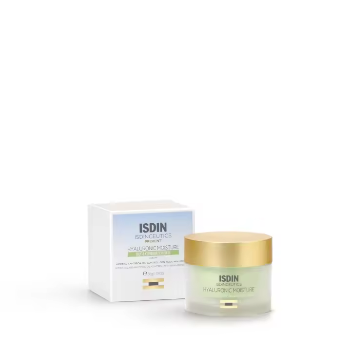ISDIN ISDINCEUTICS Hyaluronic Moisture Oily and Combination Skin, Crema Facial Hidratante de Textura Ligera con Ácido Hialurónico específica para Piel Grasa y Piel Mixta, 50ml - 1