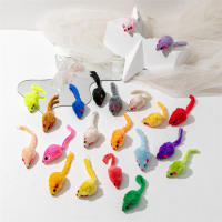 Juguete Para Gatos Ratón Falso De Pelo De Conejo Ratón Arcoíris Juguete Divertido Para Gatitos Material De Pluma - details 2