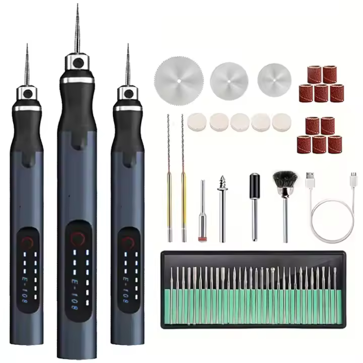 Kit De Herramienta Rotativa Sin Cable USB JANGKLIFE Para Grabado En Madera Joyería Metal Vidrio Herramienta De Bricolaje Mini Taladro Inalámbrico - 1
