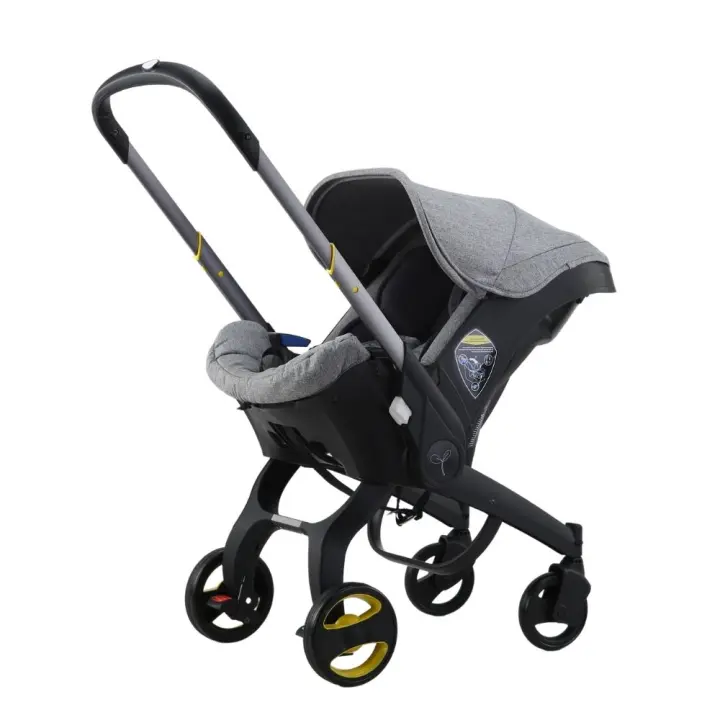 EU Children Store- Cochecito de bebé 4 en 1, carrito multifuncional de paisaje alto, puede sentarse, ligero, reclinable, plegable - 1