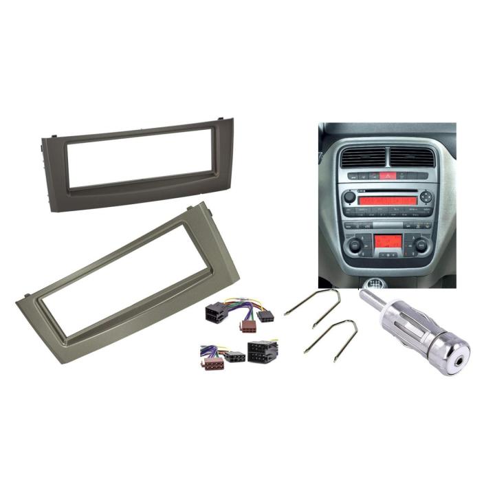 KIT MARCO RADIO 1DIN FIAT GRANDE PUNTO LINEA caratula COLOR NEGRO O GRIS A ELEGIR