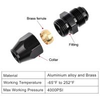 Adaptador De Conector Recto De 5/16" a 6AN Male Flare En Aleación De Aluminio Anodizada Para Tubo De Combustible TF-1066-AN6 - details 2