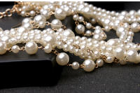 Collar Largo De Perlas Simuladas MOON GIRL Para Mujer Joyería Moda Statement Collar Trendy Con Cadena Multicapa Joyería De Moda - details 3