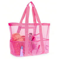 Mesh Beach Bag Waterproof Sandproof - Large Tote Pool Bag for Women Vacation Essentials Beach Accessories - details 14