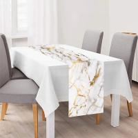 Corredor De Mesa Con Textura De Mármol Blanco Gris Oro Para Cocina Comedor Sofa Mesa De Noche Hogar Tablerunner De Textura - details 11