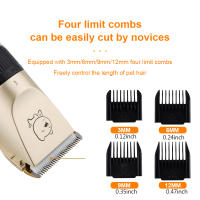 Perro Profesional Clipper Pelo Eléctrico Grooming Trimmer para Mascotas USB Recargable Máquina de Afeitar Bajo Decibel Animales Corte pelo - details 4