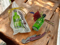 Lote de 10 miniaturas de bebida de 5 cl y sacacorchos en chupito de cristal con bolsa de regalo con lazo - Regalos originales para invitados de boda, aniversarios, comuniones, bautizos, cumpleaños, despedidas de soltero/soltera - details 8