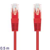 Nanocable 10.20.0400-R 0.5m Cat.6 Cable de Red RJ45 LAN Local Area Network Rojo para PC Ordenador Portátil Router Switch Consolas Latiguillo Internet UTP Doble Macho - details 2